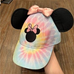Disney Youth Girls Hat Minnie Mouse Pastels Tie Tye Dye